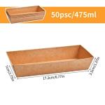50 Pcs Kraft Paper Food Trays for Snacks