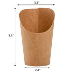 100 Pack Disposable Kraft Paper French Fry Cups