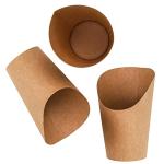 100 Pack Disposable Kraft Paper French Fry Cups