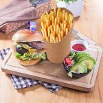 100 Pack Disposable Kraft Paper French Fry Cups