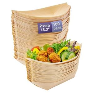 Large Bamboo Boats for Appetizers - 100 Pack