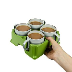 Muggi 4-Cup Non-Spill Drink Caddy - Sage Green
