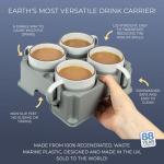 Muggi 4-Cup Non-Spill Drink Caddy - Sage Green