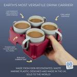 Muggi 4-Cup Non-Spill Drink Caddy - Sage Green