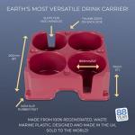 Muggi 4-Cup Non-Spill Drink Caddy - Sage Green