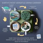 Muggi 4-Cup Non-Spill Drink Caddy - Sage Green