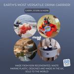 Muggi 4-Cup Non-Spill Drink Caddy - Sage Green