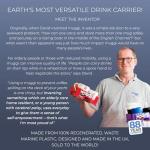 Muggi 4-Cup Non-Spill Drink Caddy - Sage Green