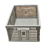 Stackable Plastic Folding Storage Crate Box Set