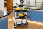 3-Tier Catering Trolley with Smooth Wheels