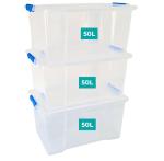 Klass Home 50L Sturdy Stackable Storage Box Set