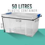 Klass Home 50L Sturdy Stackable Storage Box Set