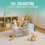 Klass Home 50L Sturdy Stackable Storage Box Set