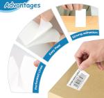 Sticky Printer Labels - 1000 Self-Adhesive Rolls