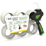 Heavy Duty Packing Tape Gun - 6 Clear Rolls