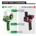 Heavy Duty Packing Tape Gun - 6 Clear Rolls