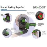 Heavy Duty Packing Tape Gun - 6 Clear Rolls