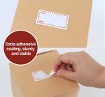 1000 Self-Adhesive Freezer Food Labels – White/Red