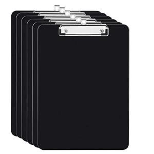 Black A4 Plastic Clip Board Set of 6