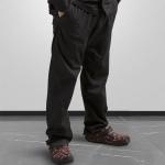 Black Baggy Chef Trousers with Elastic Waist