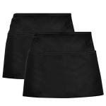 Nuoshen Black Waist Apron 2-Pack with Pockets