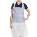 1000 White Disposable Plastic Aprons for Adults