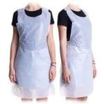 1000 White Disposable Plastic Aprons for Adults
