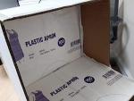 1000 White Disposable Plastic Aprons for Adults