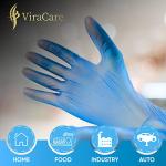 ViraCare 1000 Blue Medium Disposable Vinyl Gloves