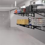 Sinoer 2-Pack 6ft Metal Wall Shelves with Hooks