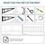 Sinoer 2-Pack 6ft Metal Wall Shelves with Hooks