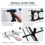 Sinoer 2-Pack 6ft Metal Wall Shelves with Hooks