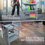 3-Tier Catering Trolley with Wheels and Handle