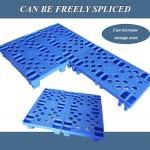 Lightweight Nestable Blue Plastic Pallets - Set of 6