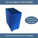 Lightweight Nestable Blue Plastic Pallets - Set of 6
