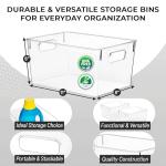 ClearSpace Plastic Storage Bins – 4 Pack for Organizing