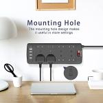 POWSAF Surge Protector Power Strip with USB Ports