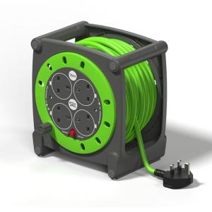 15m Heavy Duty 4 Socket Extension Cable Reel