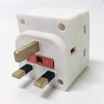 EXTRASTAR 3-Way Mains Plug Adapter Pack of 2
