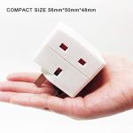 EXTRASTAR 3-Way Mains Plug Adapter Pack of 2