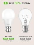 Warm White LED Bayonet Light Bulbs, Pack of 6
