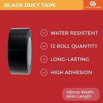Crimson Starfish Black Duct Tape | 12 Rolls