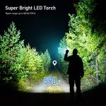 Blukar Rechargeable LED Flashlight - 2 Pack