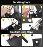 HAPDEN 600-Piece Eyelet Punch Kit with Bag