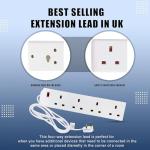 4-Gang 2m Extension Cable with UK Plug