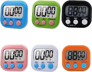 Kyzistn Magnetic Digital Kitchen Timer Set (6 Pack)