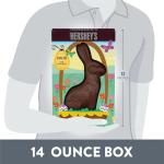 HERSHEY'S Milk Chocolate Bunny Gift Box, 14 oz