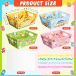 Easter Gift Basket Set with Cellophane & Bows