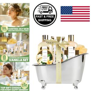 Delightful Gift Basket with Vanilla Bath Essentials
