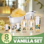 Delightful Gift Basket with Vanilla Bath Essentials